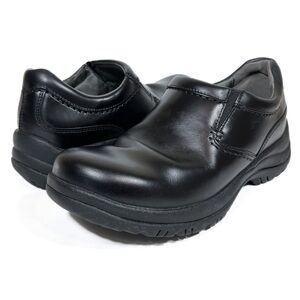 Dansko Wynn Men’s Size 7.5 8 EU 41 Slip Resistant Black Leather Slip On Shoes